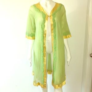 Vintage green & yellow nightgown